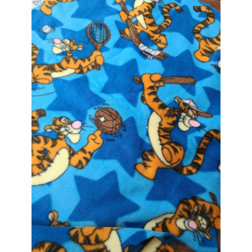 Vintage Disney Tigger Fleece Material 48x60 Sports Print
